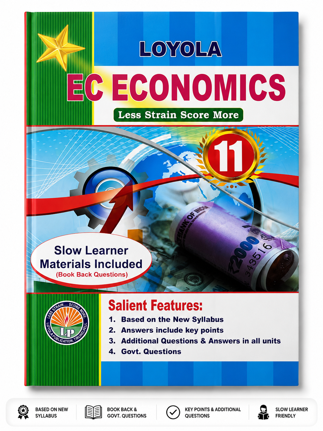 Loyola Economics book for class 11 with colorful cover design