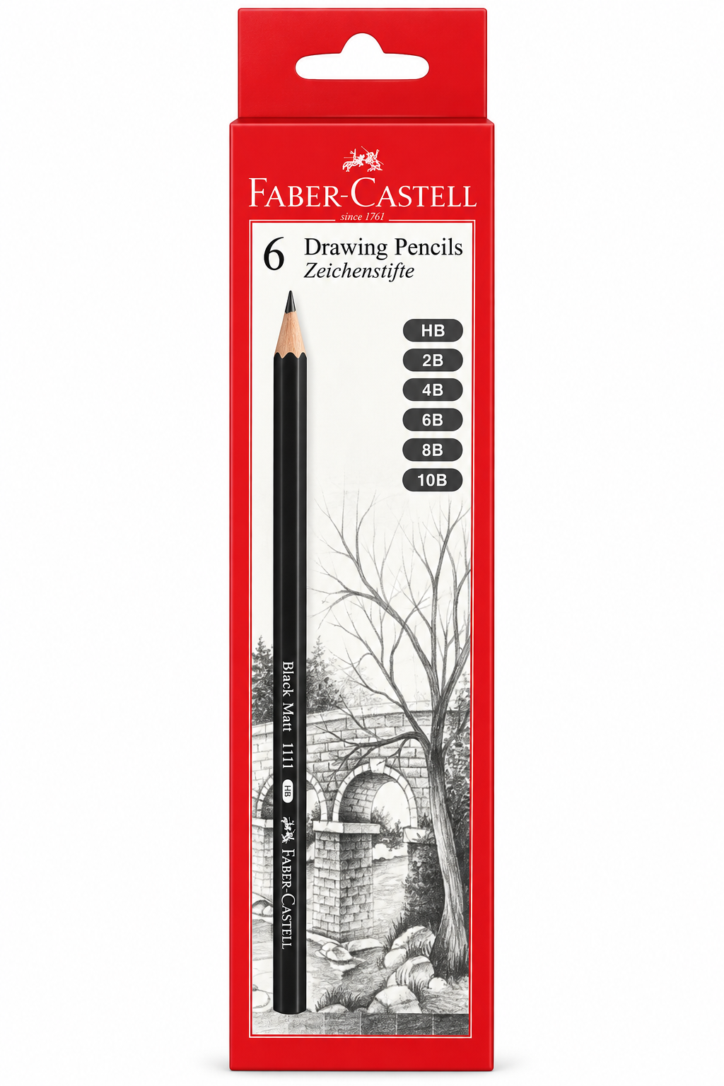 Faber-Castell Black Matt 6 Drawing Pencils