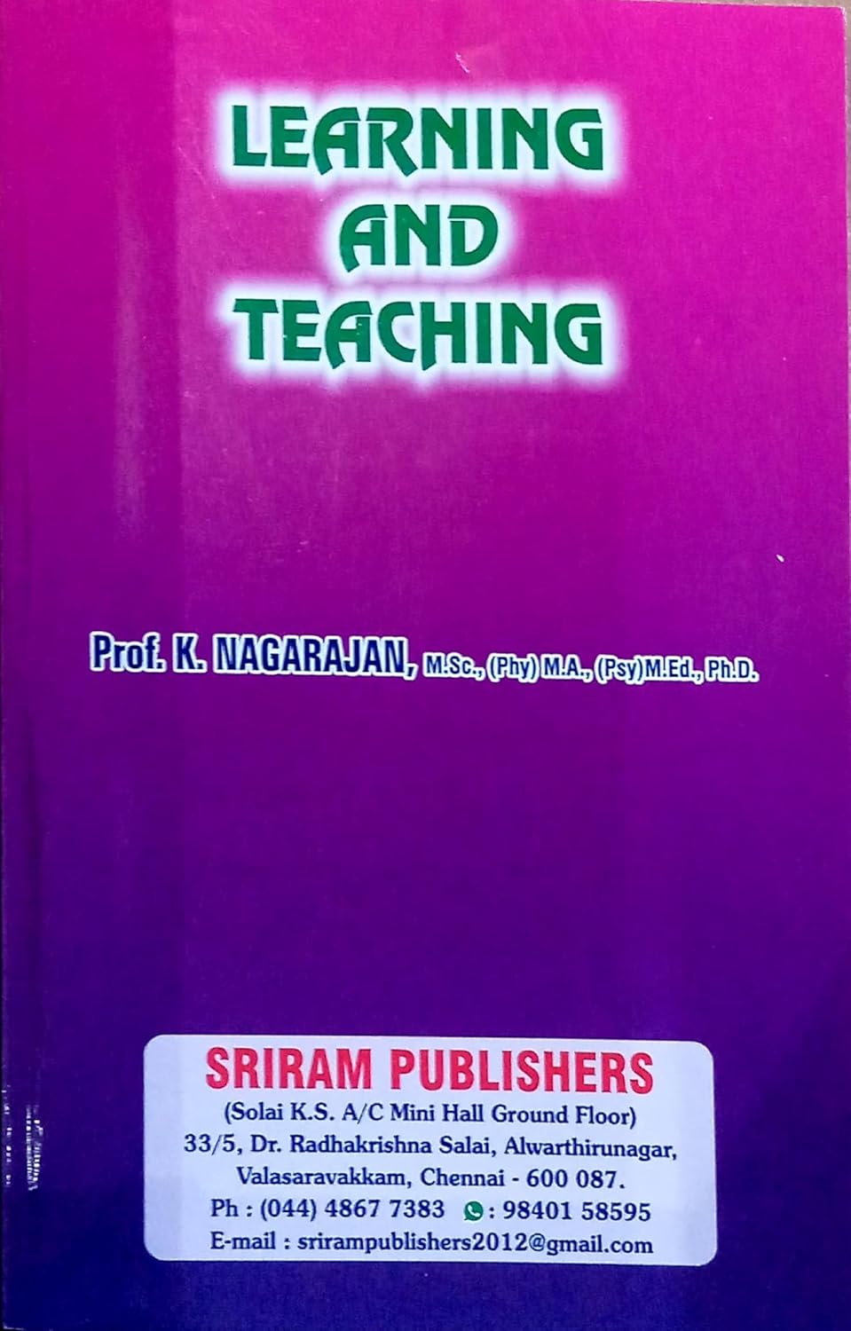 Learning and Teaching