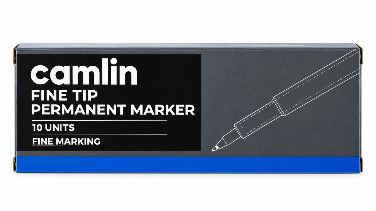 Camlin Fine Tip Permanent Marker – 10 Units