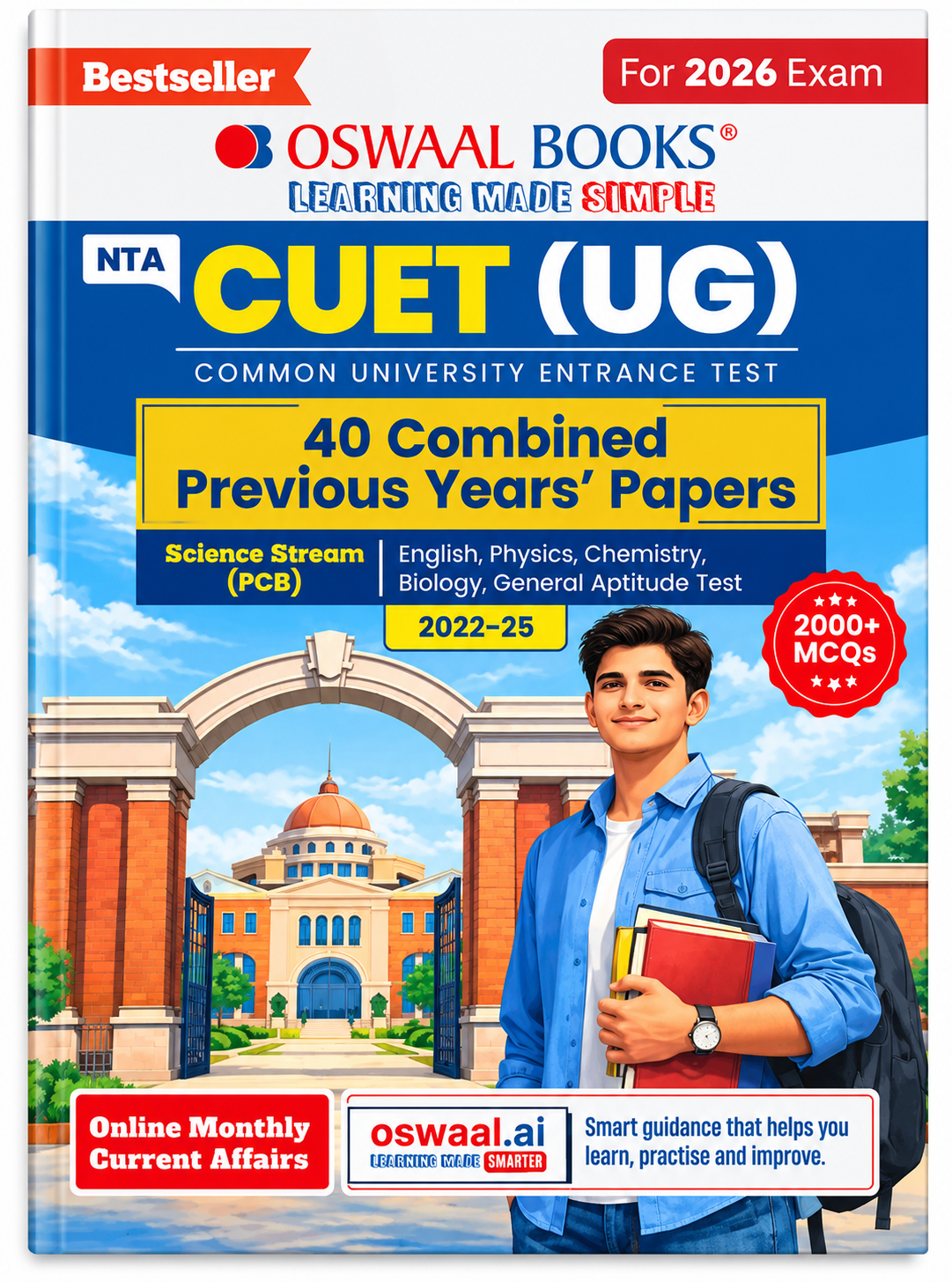 NTA CUET (UG) 40 Combined Previous Years' Papers – Science Stream (PCB)