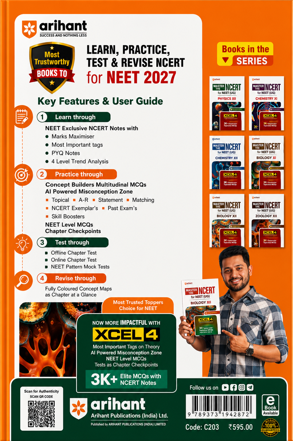 Master the NCERT for NEET (UG) Biology XII | Line by Line MCQs from Latest NCERT Books | Arihant