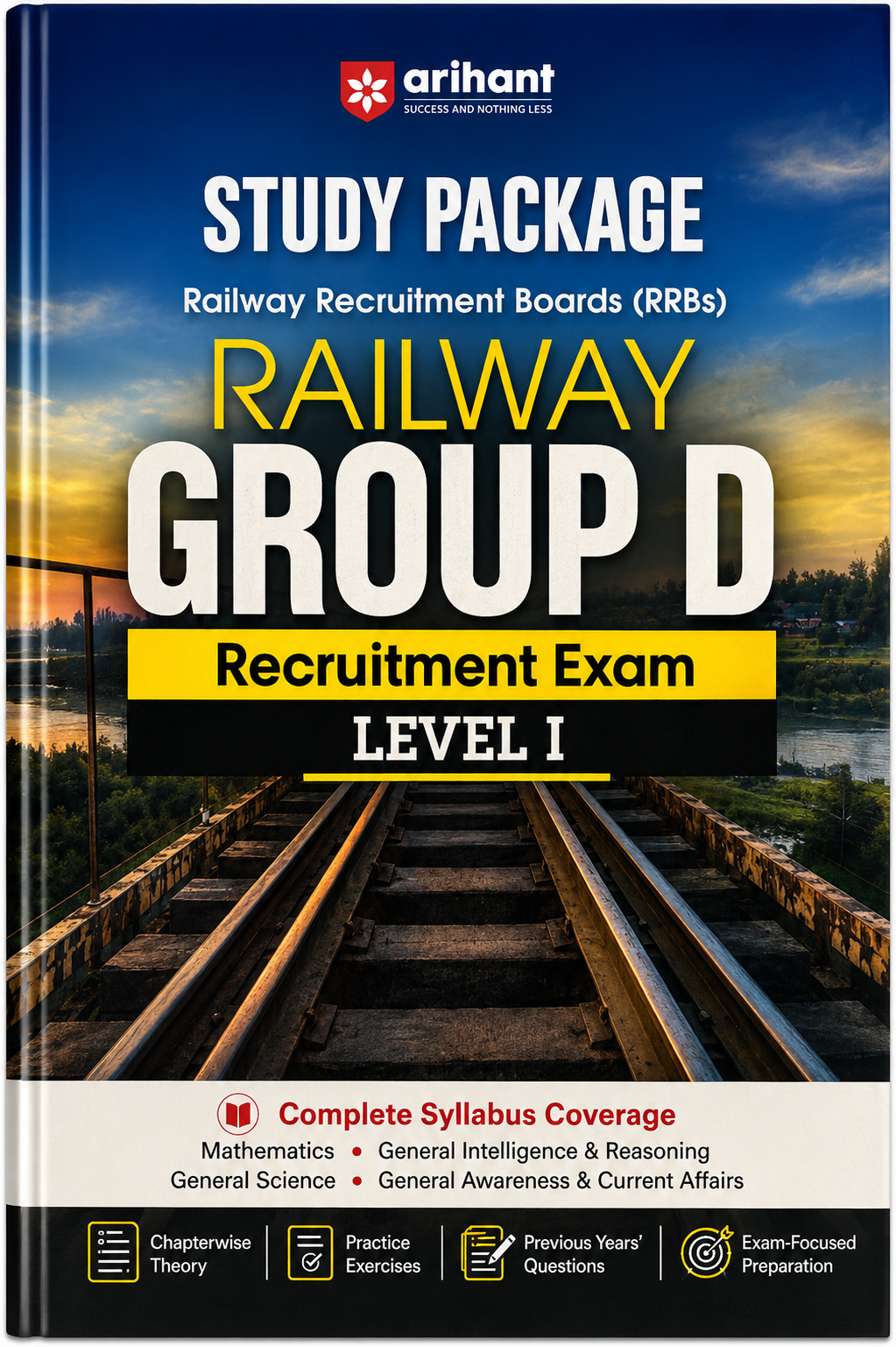 Railway Group D Recruitment Exam Level 1 Study Package | RRB Group D | Complete Syllabus Coverage | Mathematics, General Intelligence & Reasoning, General Science & General Awareness | Arihant