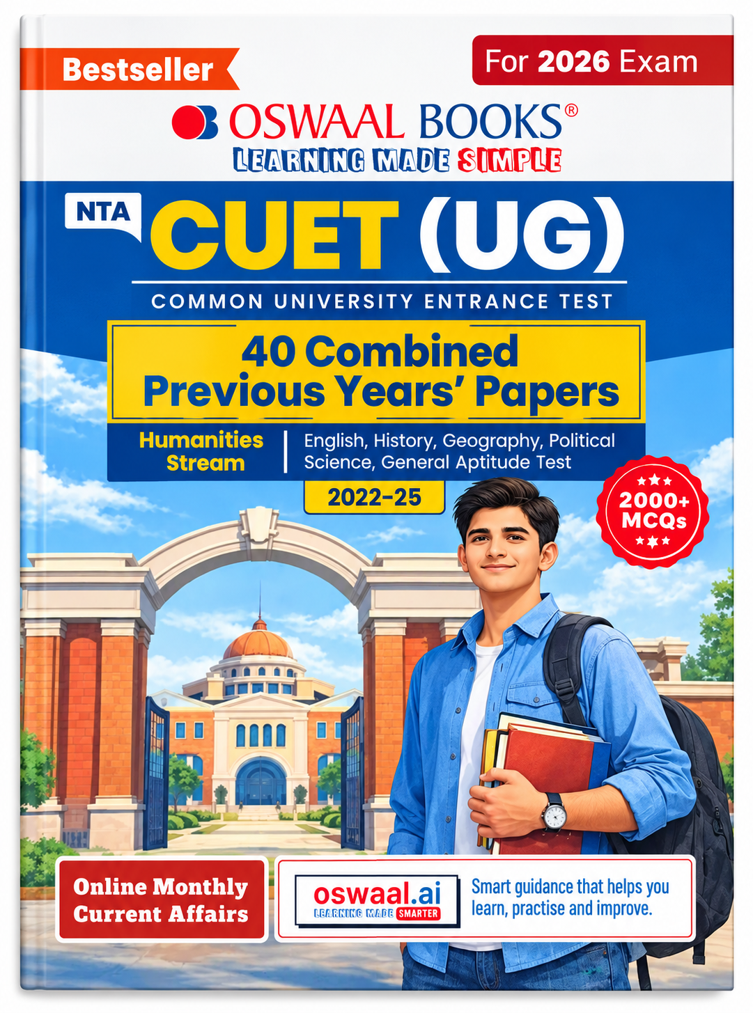 NTA CUET (UG) 40 Combined Previous Years' Papers – Humanities Stream
