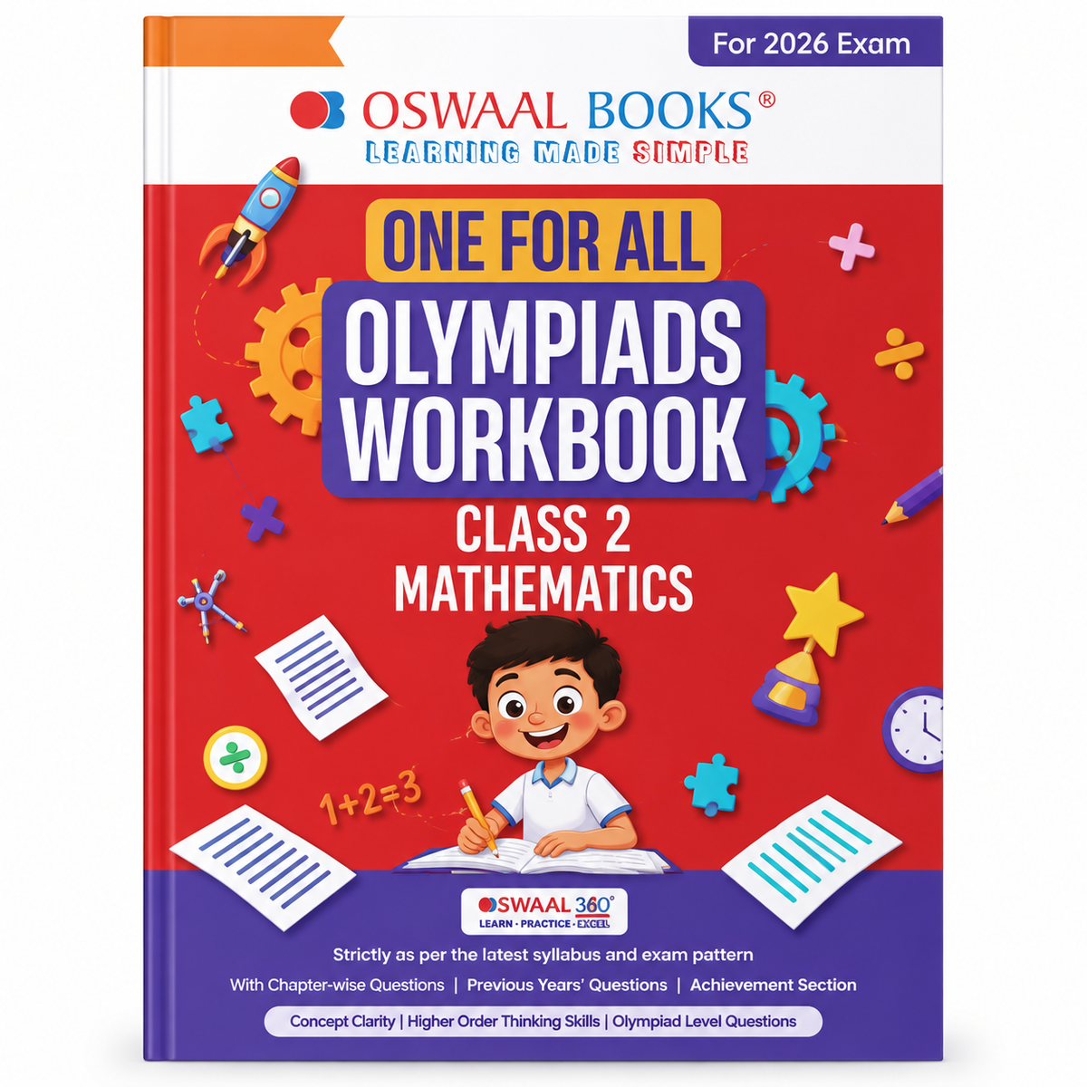 Oswaal One For All Olympiads Workbook Class 2 Mathematics | 2026 Exam