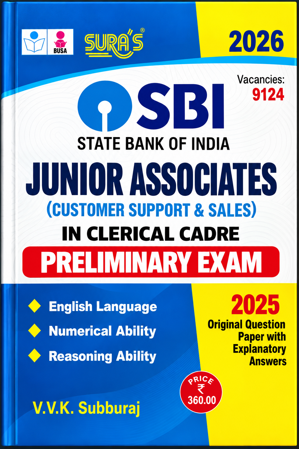 SURA'S 2026 SBI Junior Associates (Customer Support & Sales) in Clerical Cadre Preliminary Exam – English