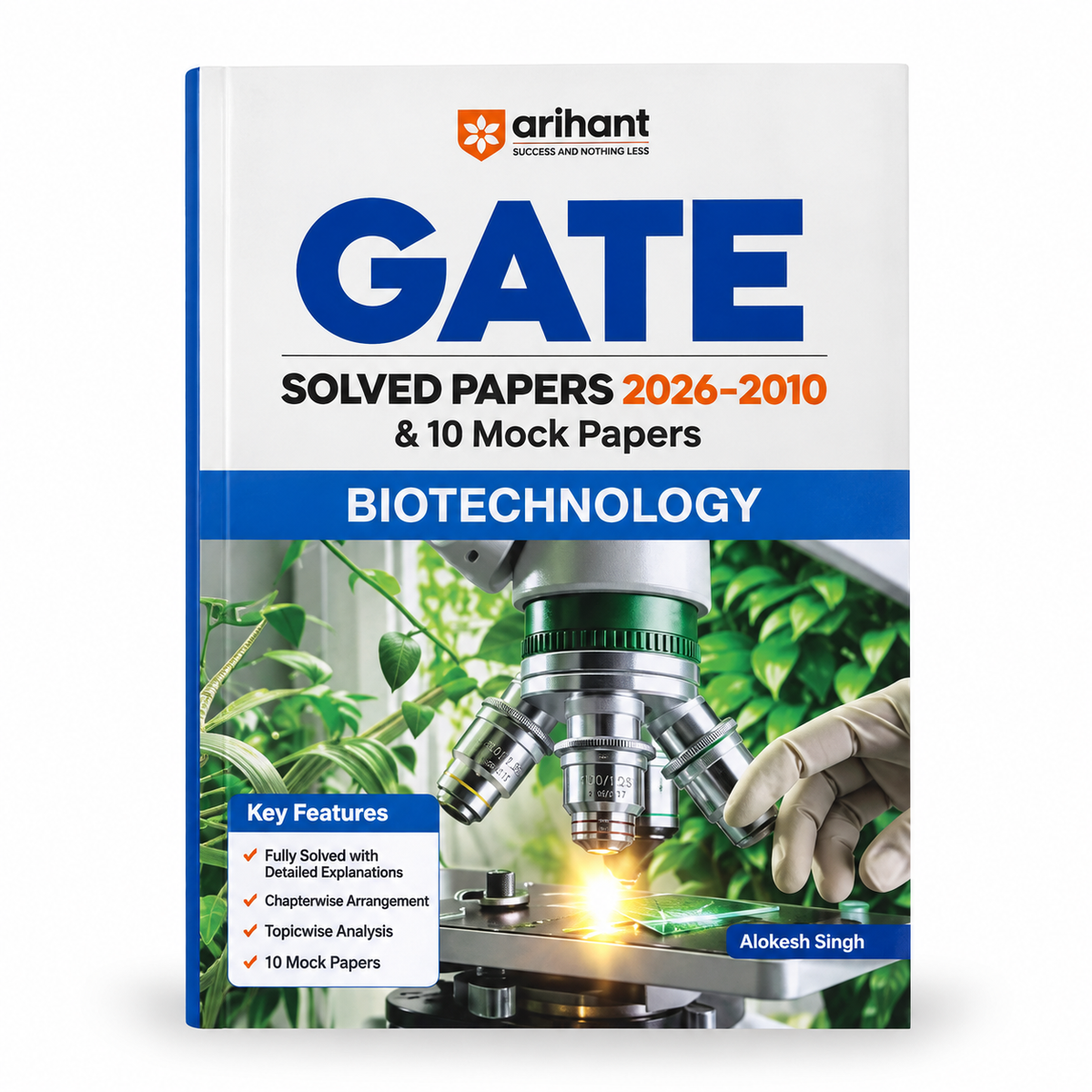 Arihant GATE Biotechnology Solved Papers 2026–2010 & 10 Mock Papers
