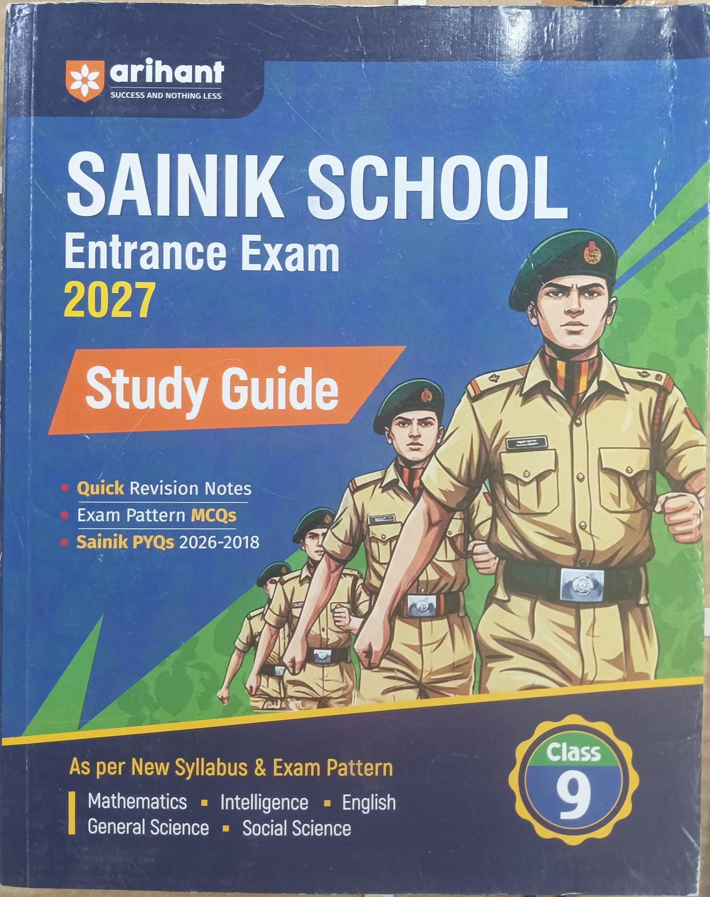 Arihant Sainik School Entrance Exam 2027 Study Guide book for Class 9 AISSEE preparation