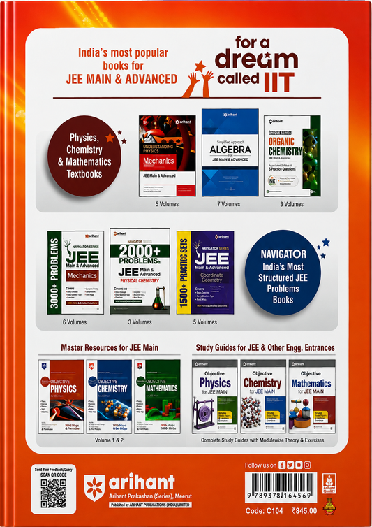 25 Years JEE Main Mathematics Chapterwise Topicwise Levelwise – 3500+ MCQs | Arihant