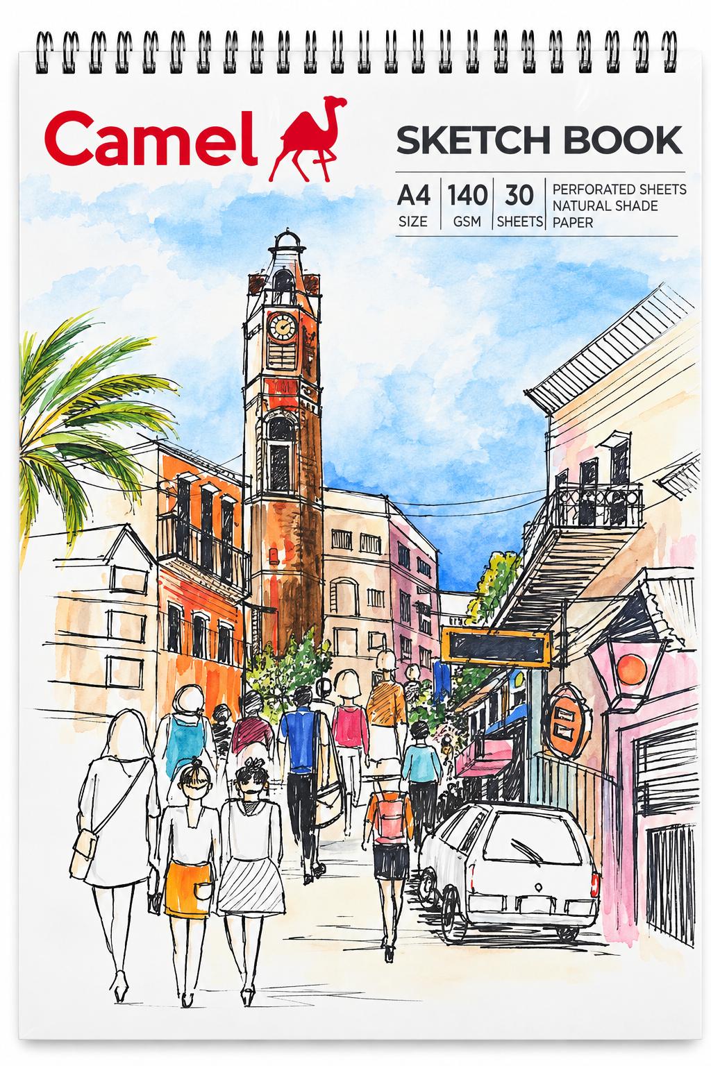 Camel A4 Sketch Book – 140 GSM, 30 Sheets