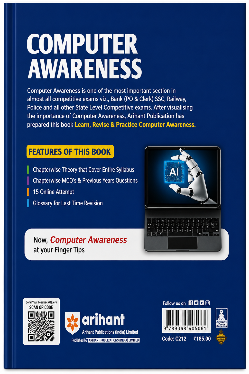 Arihant Computer Awareness Revised Edition 2025 | SSC, Railway, Banking, DSSSB, CPCT, State PCS & One Day Exams