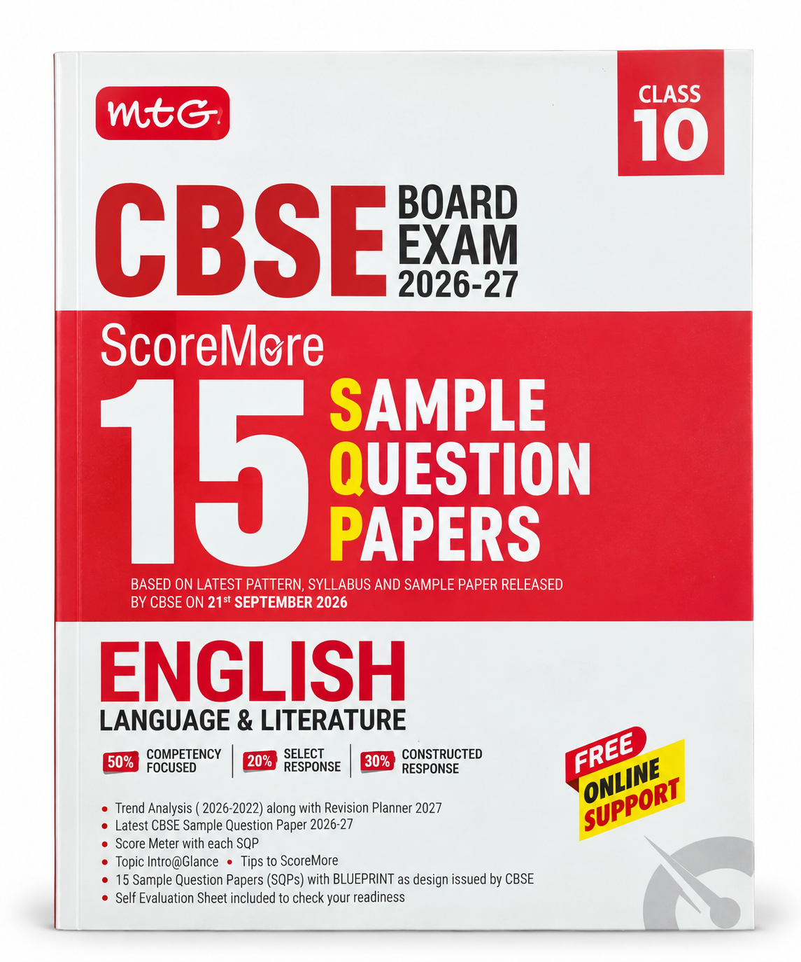 MTG CBSE Class 10 English Language & Literature ScoreMore 15 Sample Question Papers 2026–27