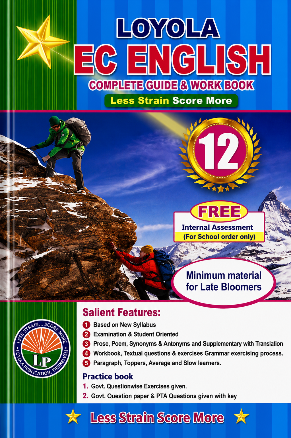 Loyola EC English Complete Guide & Workbook with mountain climbing design on cover