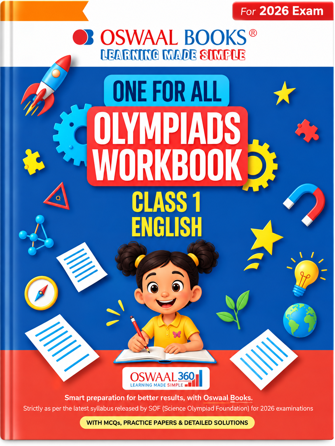 Oswaal One For All Olympiads Workbook Class 1 English | 2026 Exam