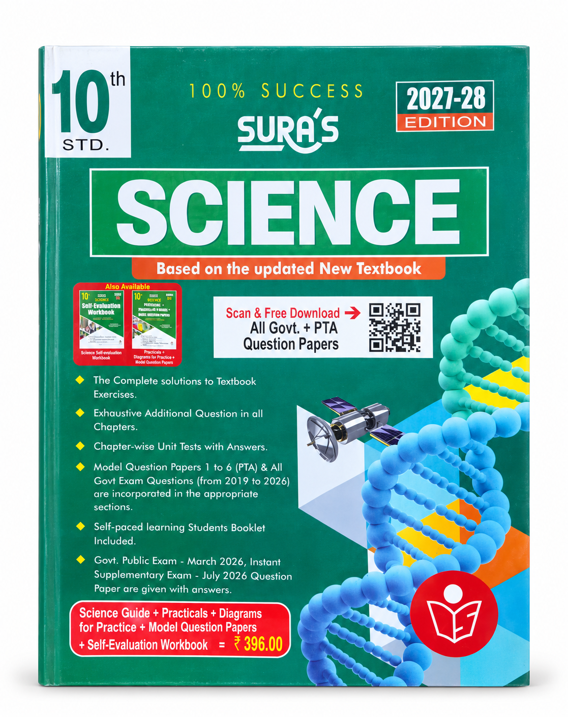 Sura's Class 10 Science Guide 2027–28 Edition based on the updated New Textbook.