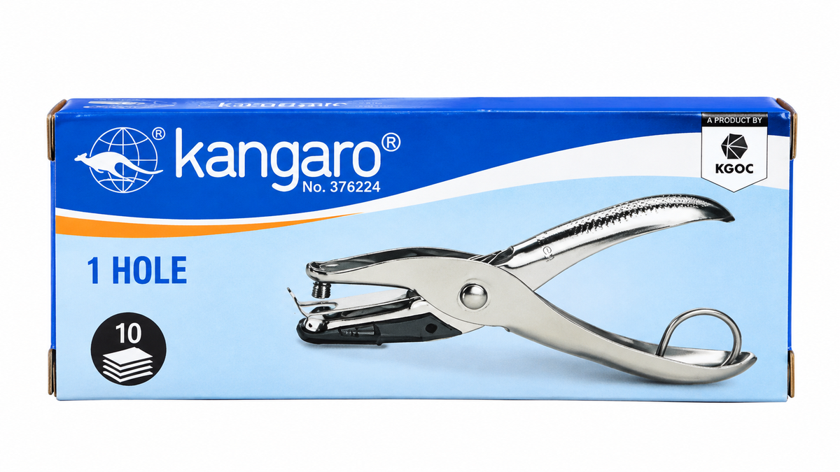 Kangaro 1 Hole Punch – 10 Sheet Capacity