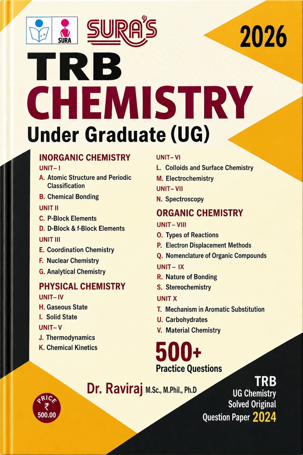 Sura’s TRB Chemistry Under Graduate (UG) 2026 Guide
