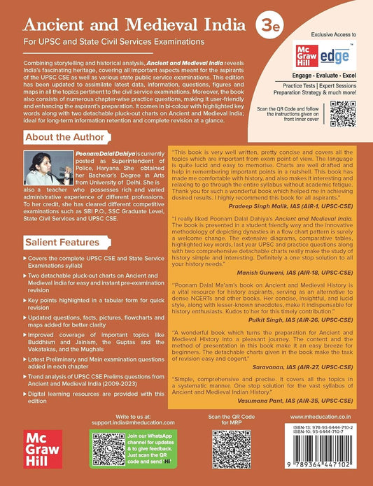 Ancient and Medieval India (3rd Edition) – Poonam Dalal Dahiya | UPSC & State Civil Services