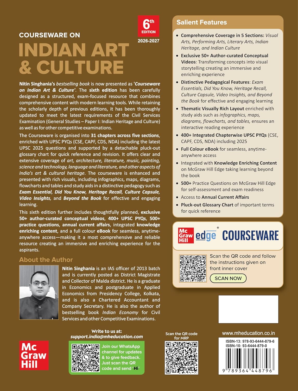 Courseware on Indian Art & Culture (6th Edition 2026–2027) – Nitin Singhania | UPSC / Civil Services