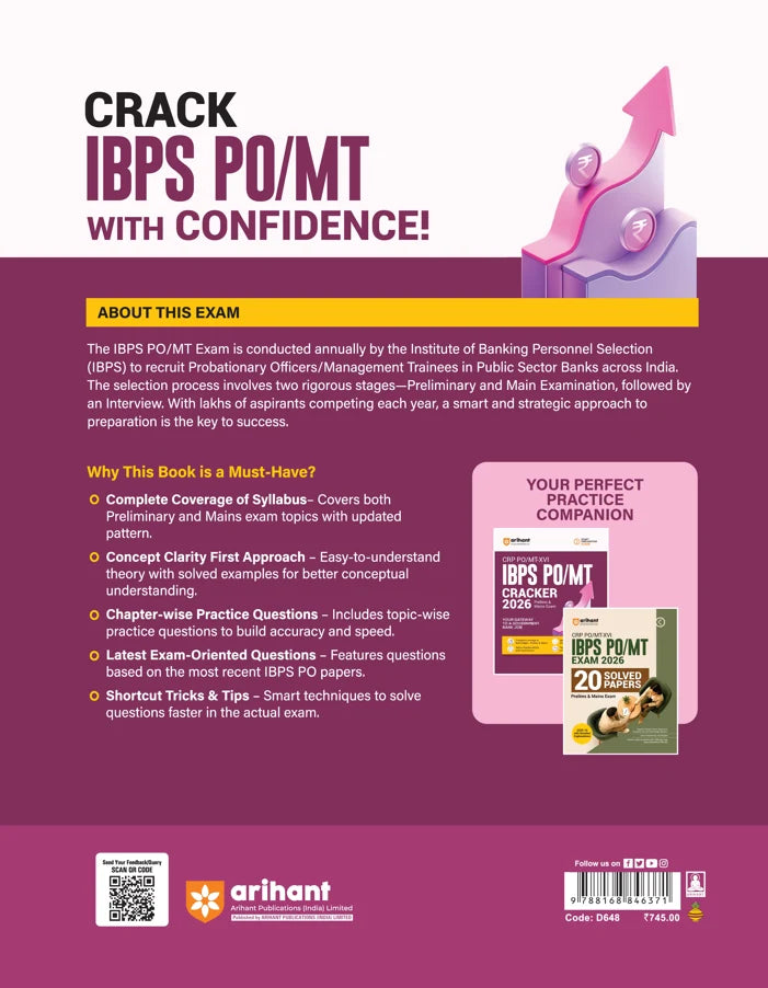 IBPS PO/MT CRACKER 2026 | CRP PO/MT-XVI | Prelims & Mains | Arihant