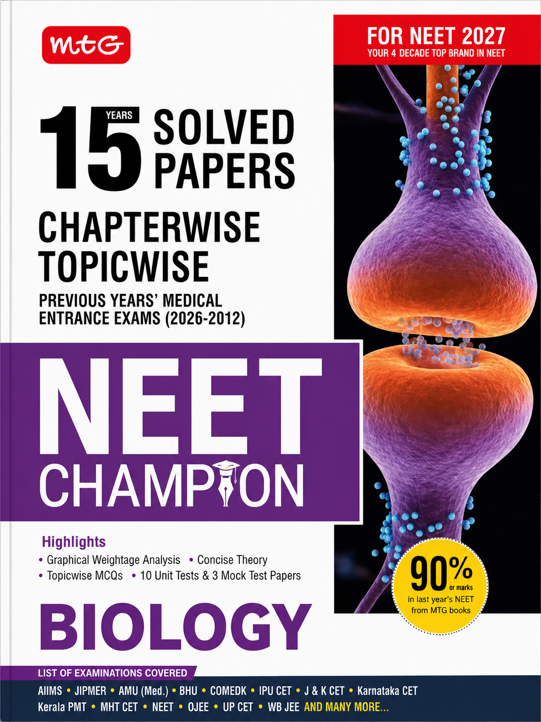 MTG NEET Champion Biology – 15 Years Solved Papers