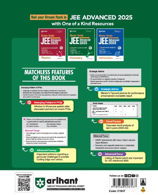 Master Stroke JEE Advanced 2025 Chemistry | 800+ Assorted Advanced Challenging MCQs | Arihant