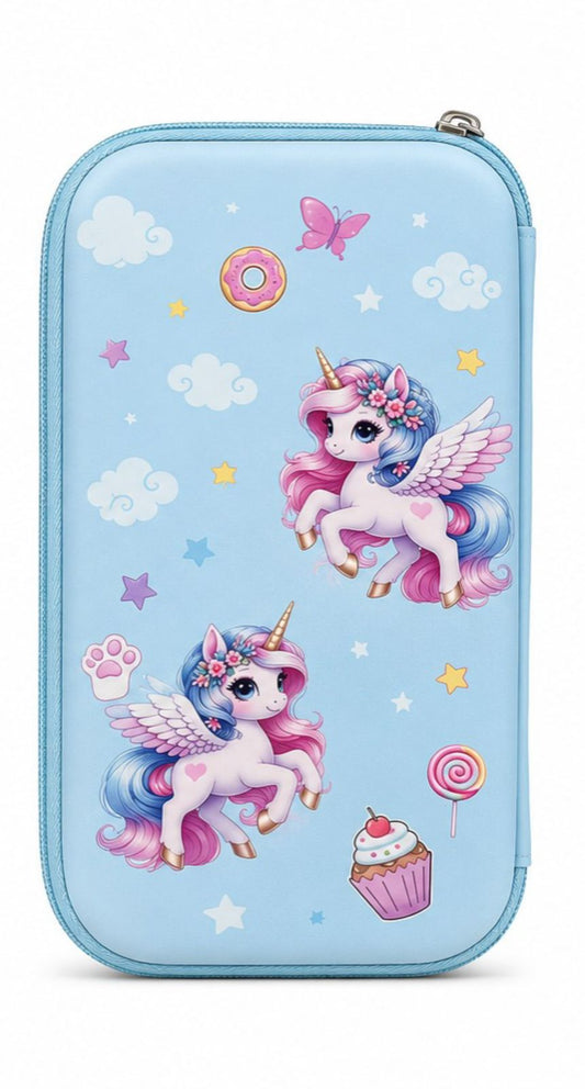 Unicorn Calculator Pencil Box for Girls | Cute Hardtop Multipurpose Stationery Case