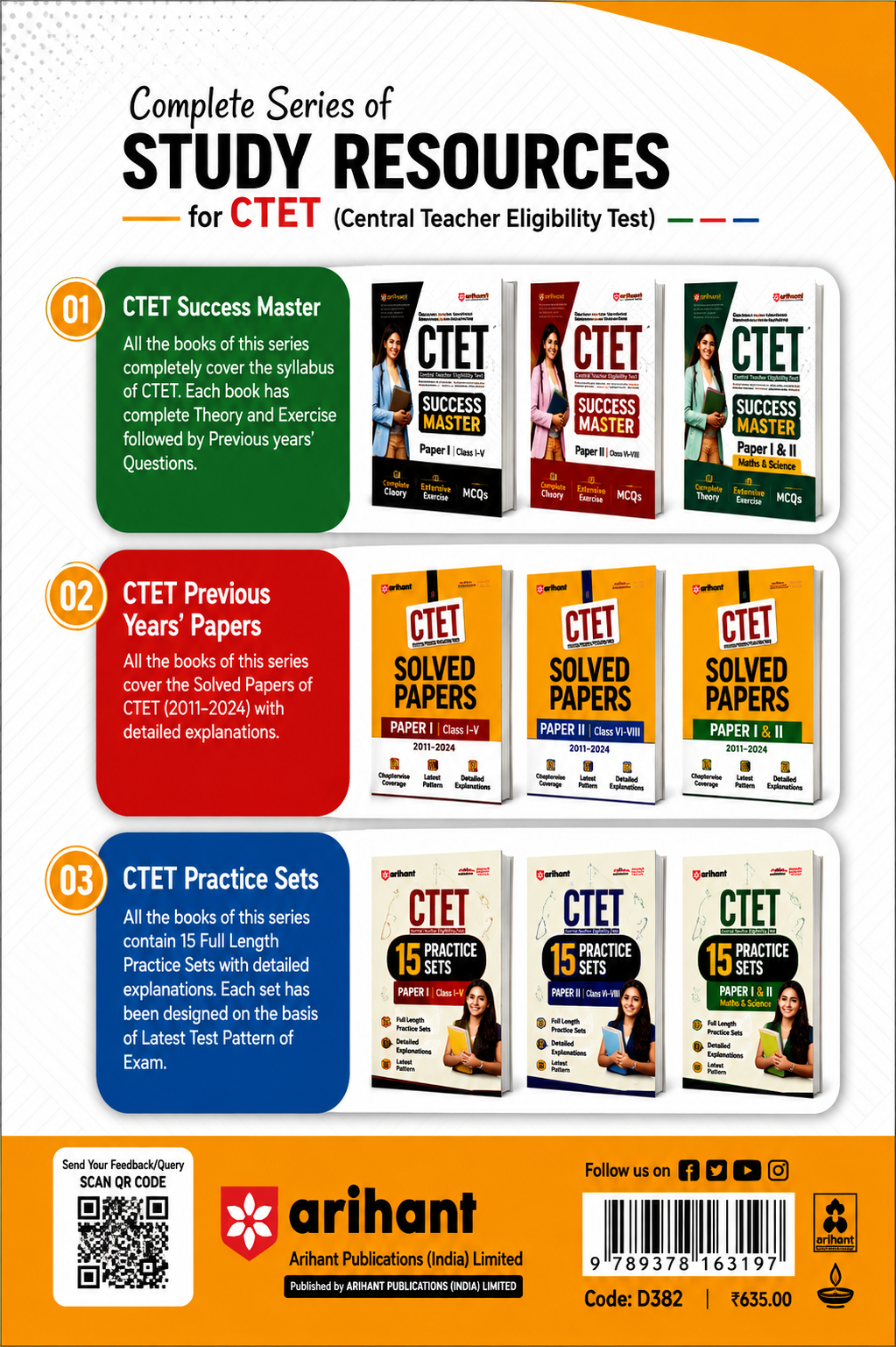 Success Master CTET 2026 Paper II Class VI–VIII Social Science/Studies | Chapterwise Smart Notes | 3000+ MCQs | Solved Papers 2026 | Arihant