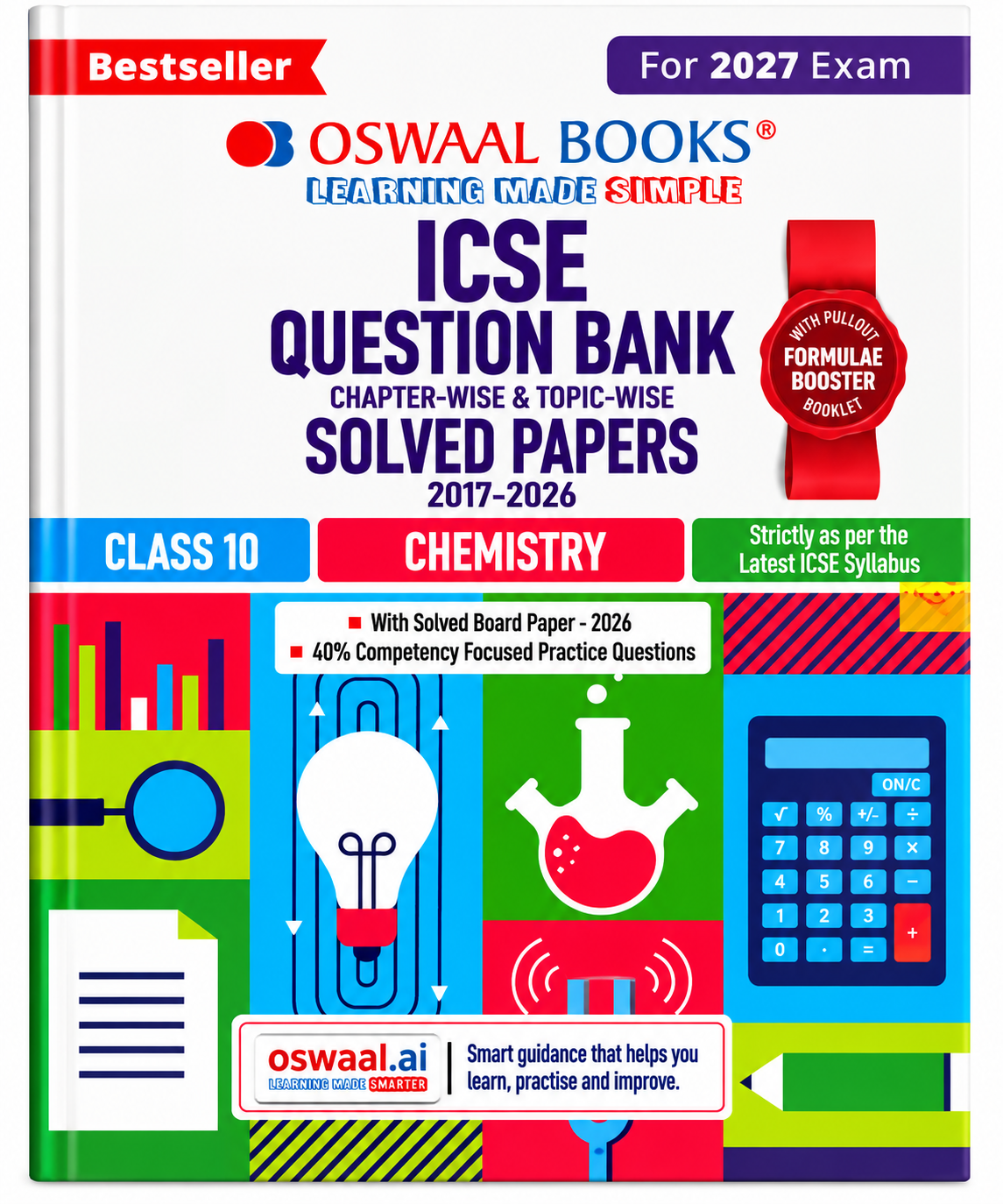 Oswaal ICSE Question Bank Class 10 Chemistry | Chapter-Wise & Topic-Wise Solved Papers 2017–2026 | For 2027 Exam