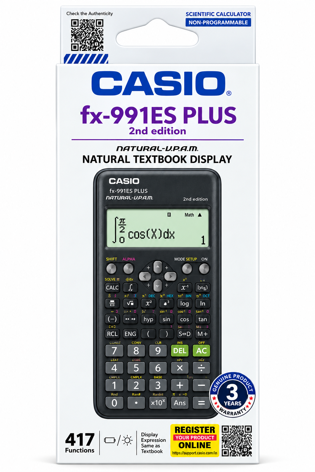 Casio fx-991ES PLUS 2nd Edition Scientific Calculator