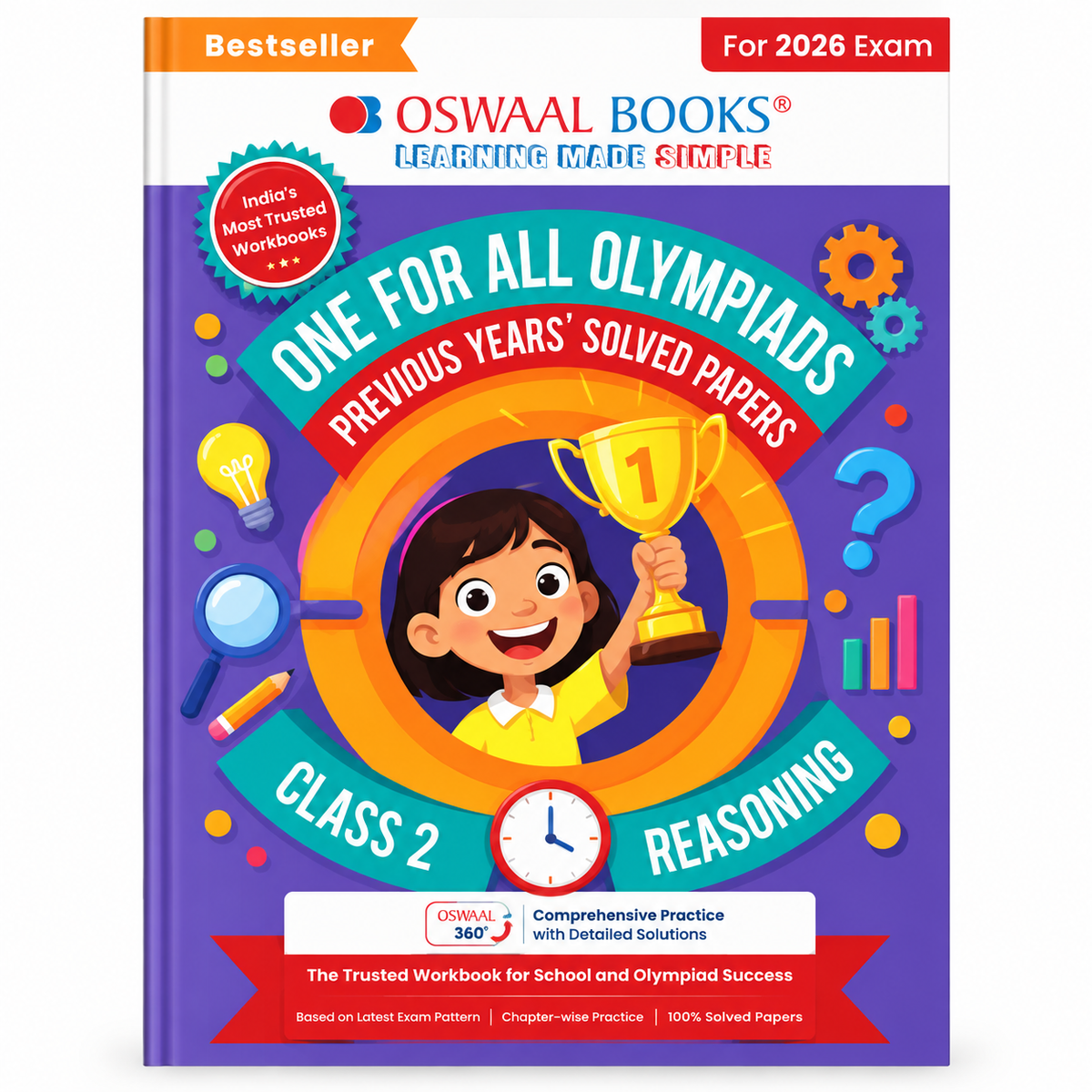 Oswaal One For All Olympiads Class 2 Reasoning – Previous Years’ Solved Papers | 2026 Exam