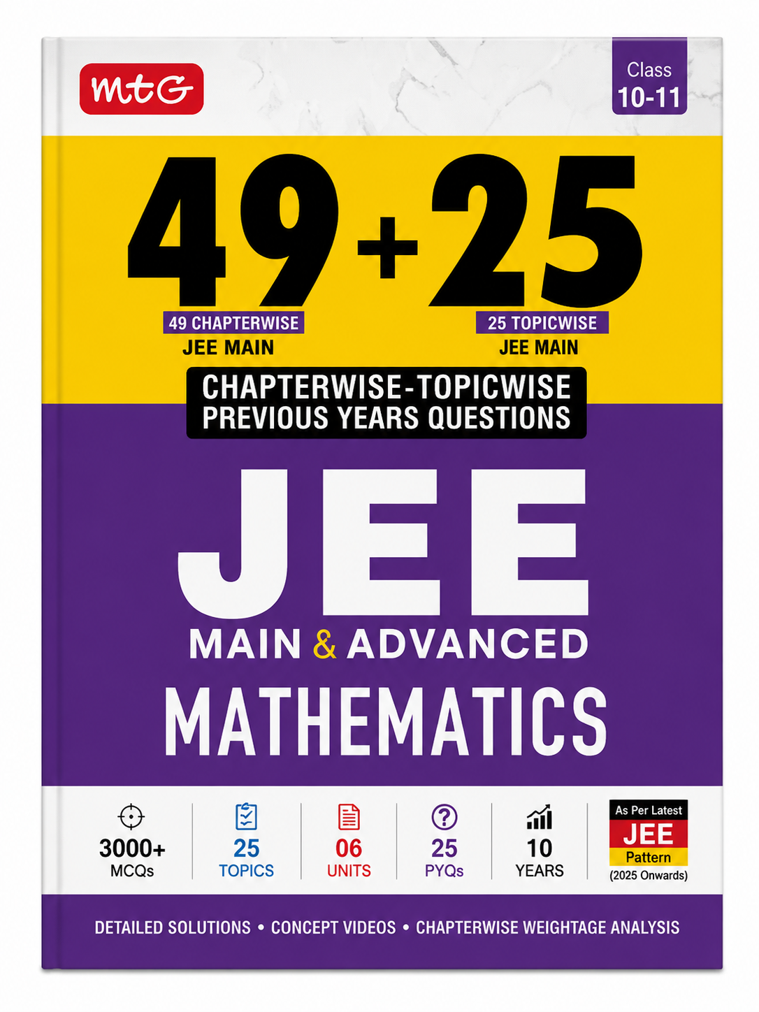 MTG 49+25 Years JEE Main & Advanced Mathematics – Chapterwise & Topicwise Solved Papers