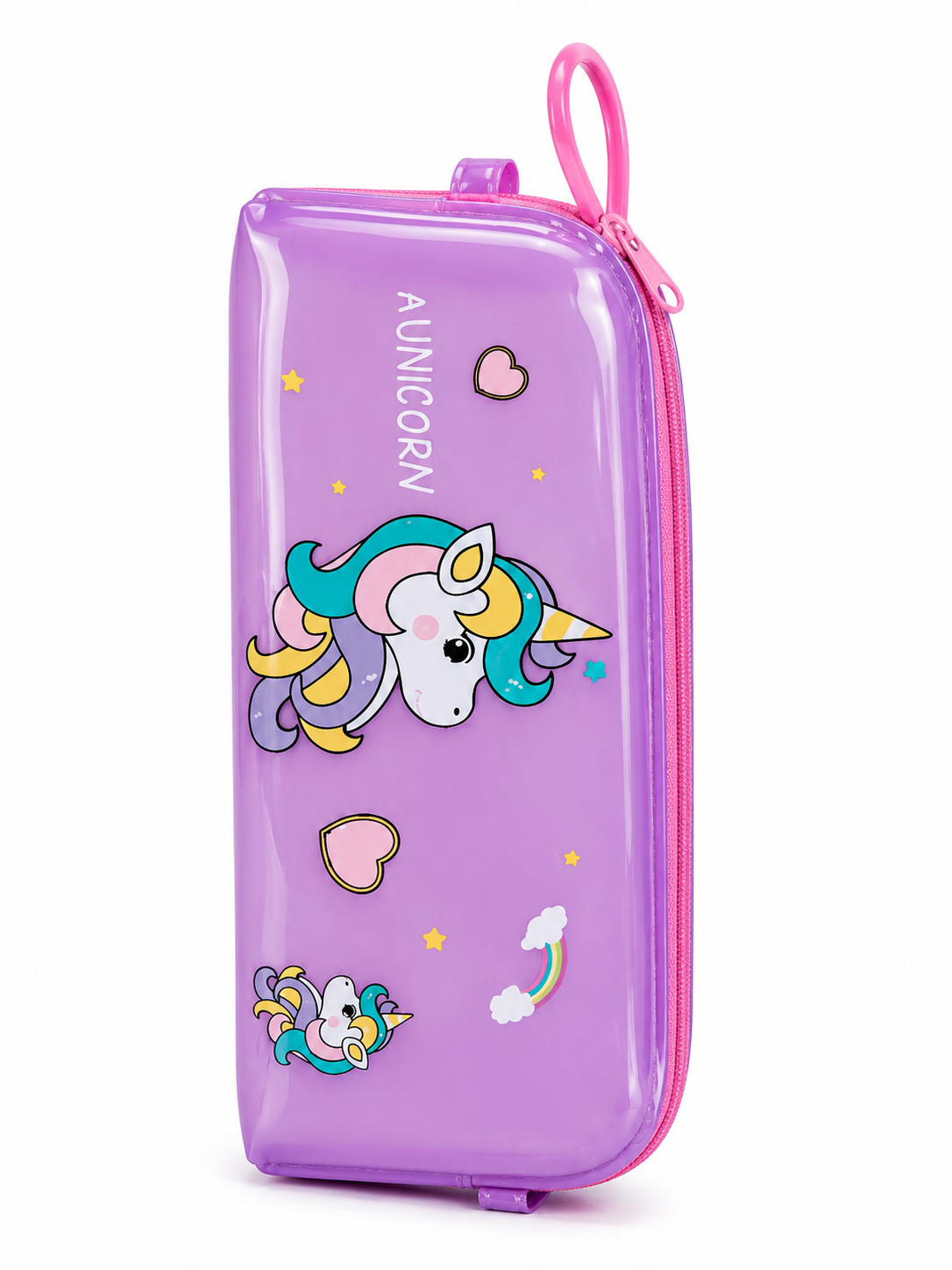Unicorn Pencil Box for Kids | Hardtop Zipper Pencil Case | Large Capacity Stationery Organizer
