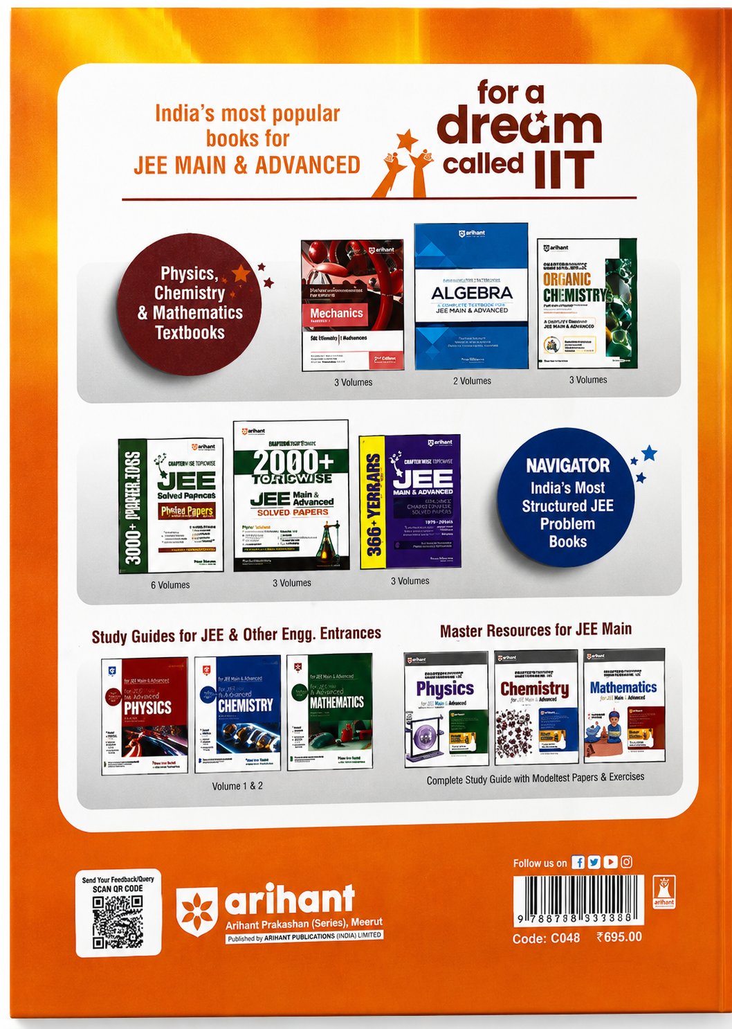 JEE Main & Advanced Mathematics | 49 Years JEE Advanced + 25 Years JEE Main | Chapterwise Topicwise Levelwise PYQs | Amit M. Agarwal | Arihant