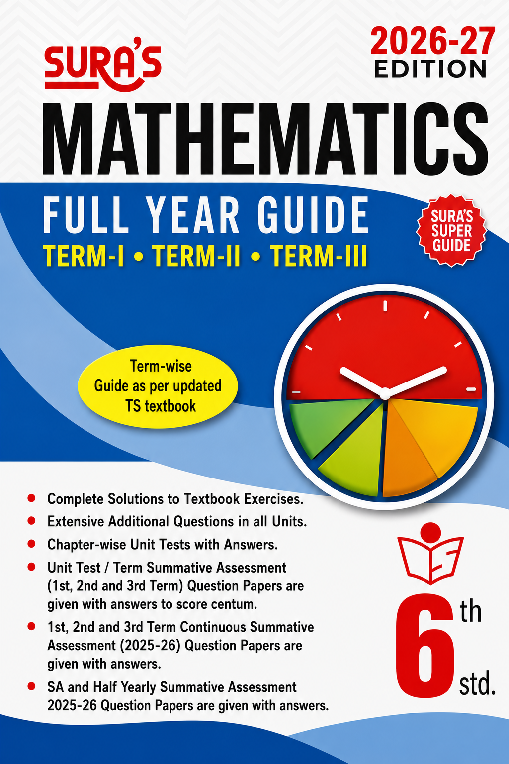 SURA`S 6th Standard Mathematics Full Year Guide English Medium 2026-27 Latest Updated Edition