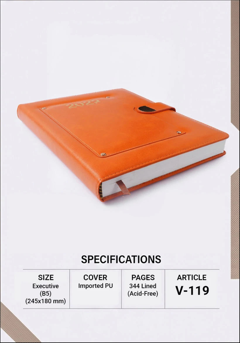 2027 Foam Thermal PU Executive Diary – V-119 | Customizable Business Diary