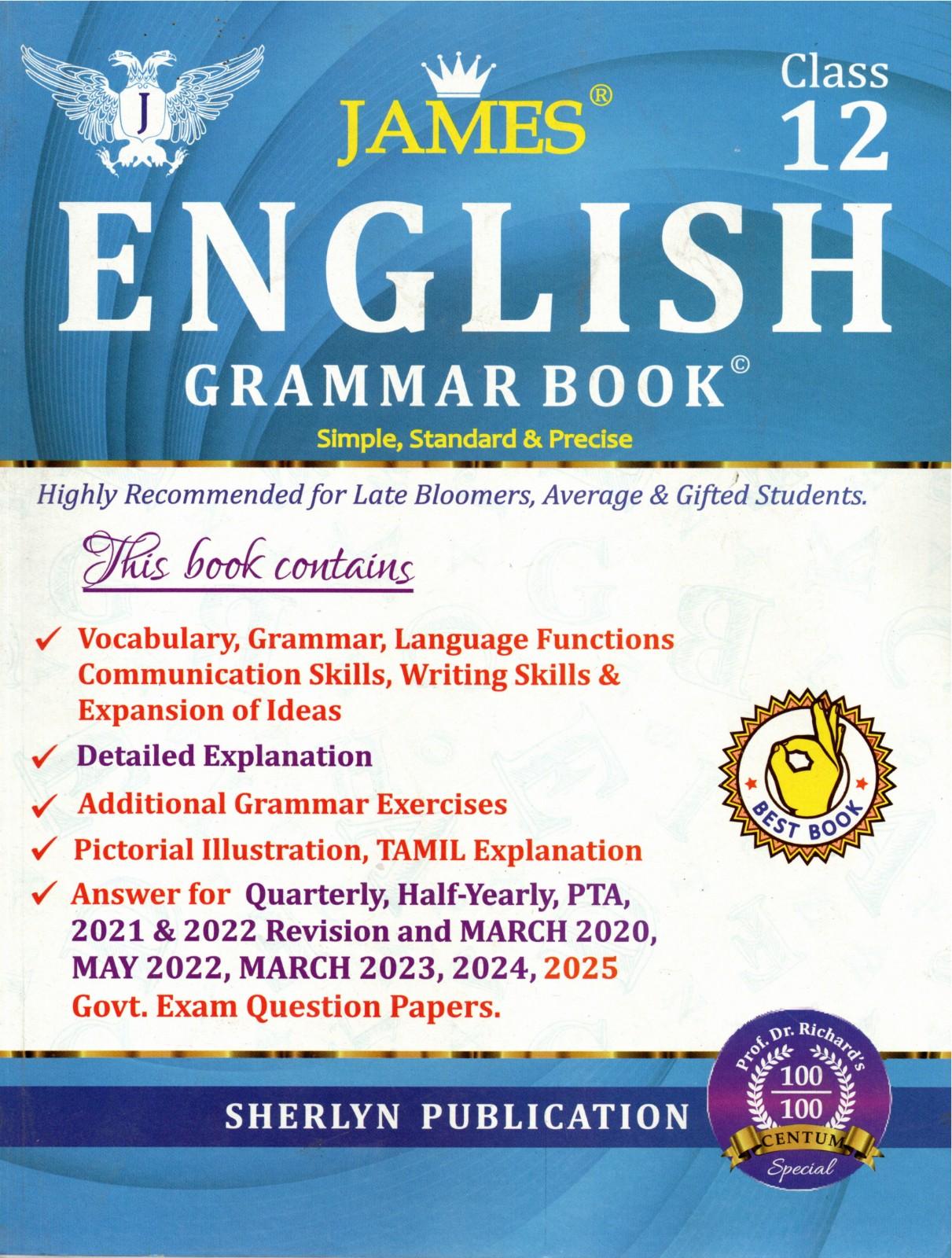 12th James English with Grammar & Workbook