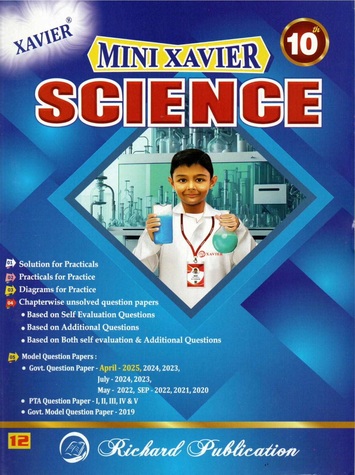 10th Xavier Science with 2 Workbooks