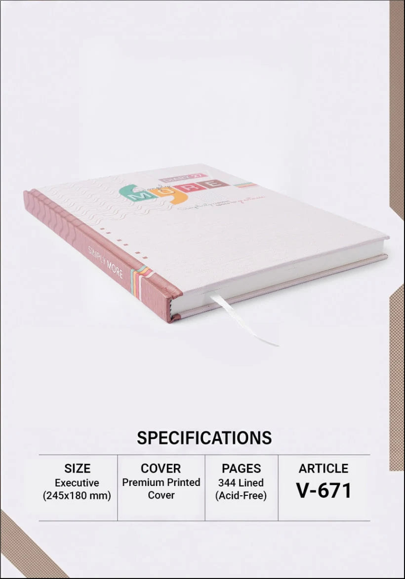 2027 Customizable Theme Executive Diary β V-671 | Printed Hard Cover Diary