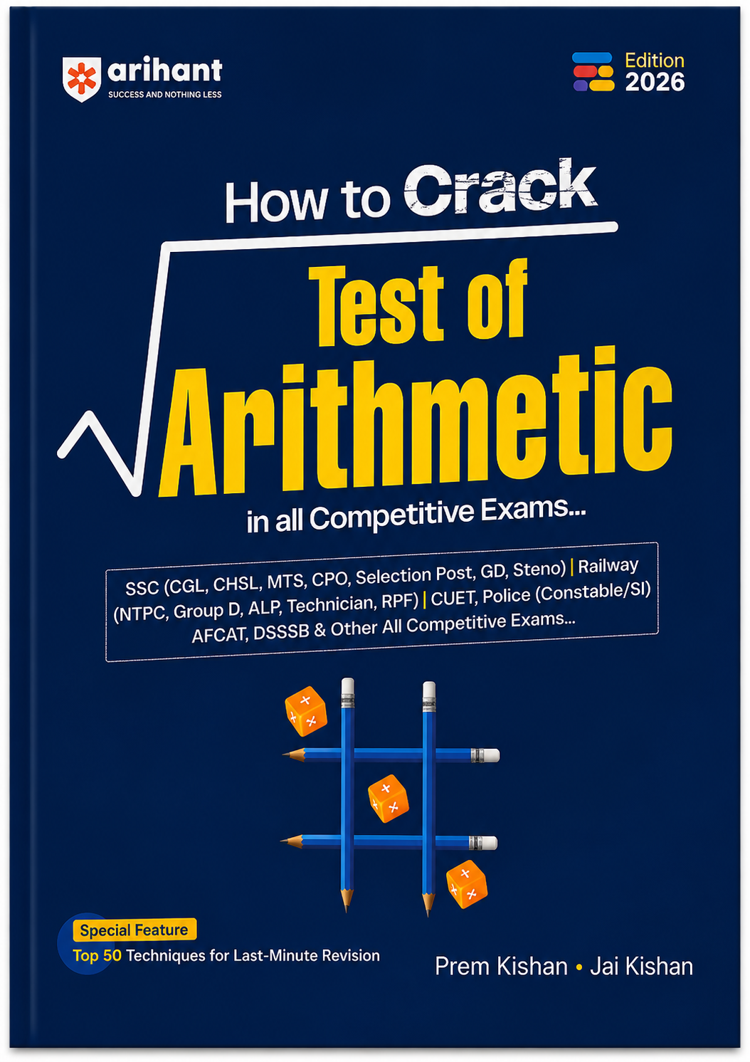 Arihant How to Crack Test of Arithmetic 2026 | SSC, Railway, CUET, Police, AFCAT, DSSSB & Competitive Exams | Prem Kishan & Jai Kishan