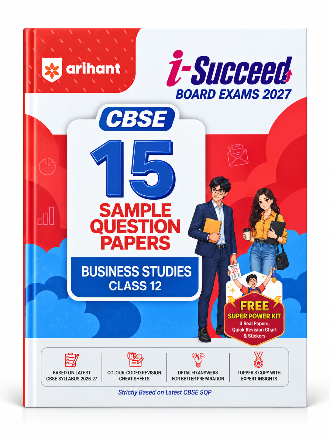 Arihant i-Succeed CBSE Class 12 Business Studies 15 Sample Question Papers Board Exams 2027 book cover