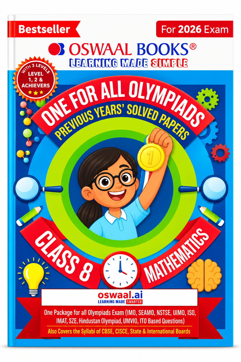 Oswaal Books One for All Olympiads Class 8 Mathematics 2026