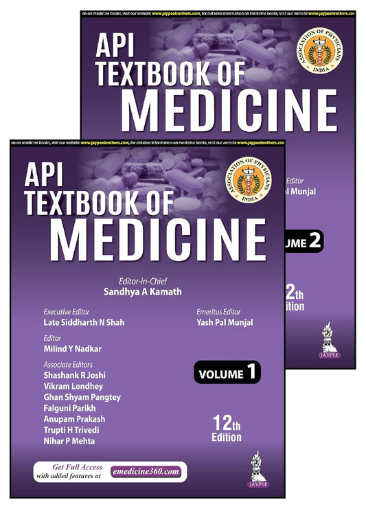 API Textbook Of Medicine 12/e (2 vol set) By Sandhya A Kamath