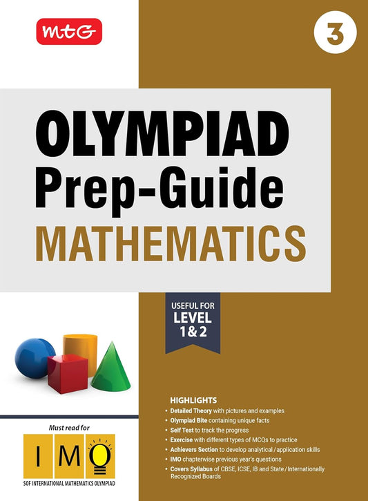 MTG Olympiad Prep-Guide Class 3 Mathematics (IMO)