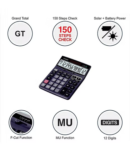 Casio DJ-120D 150 Steps Check and Correct Desktop Calculator with Bigger Screen/