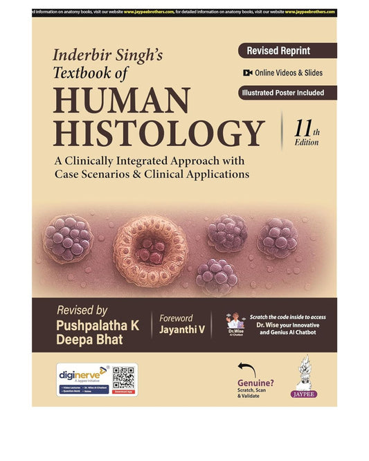 Inderbir Singh’s Textbook of Human Histology by Pushpalatha K, 11th Edition