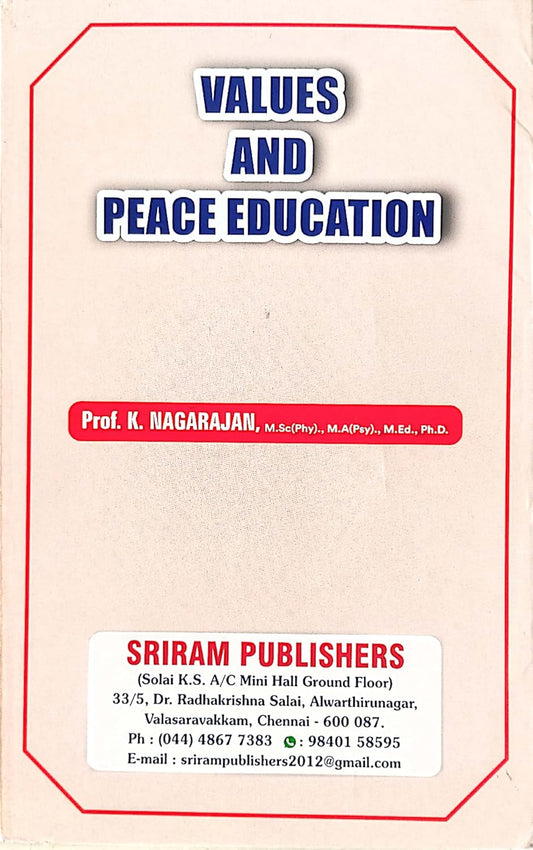Values And Peace Education B.Ed 4th SEMSTER