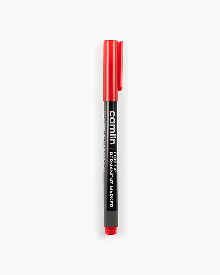 Camlin Fine Tip CD Permanent Markers-RED