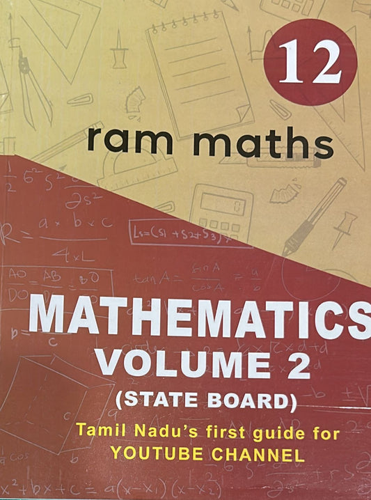 RAM MATHS 12th Maths Guide (Volume 2) – TN Syllabus