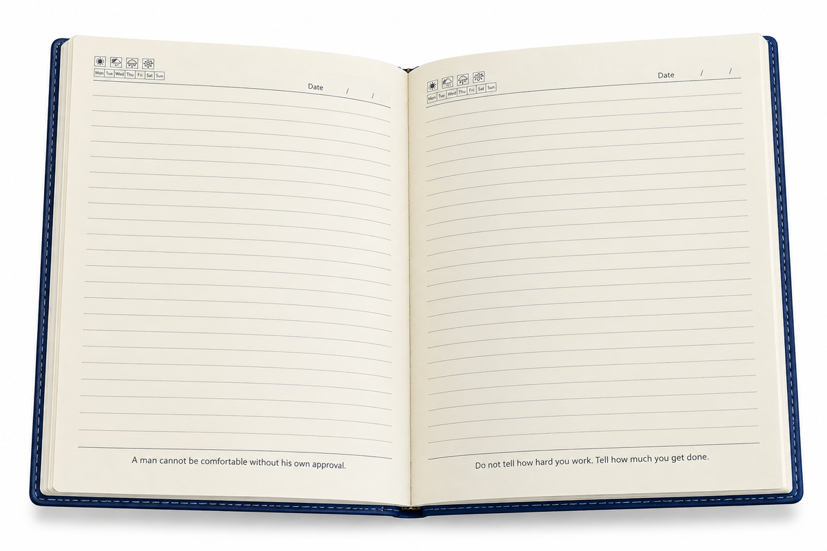 Premium Blue & Cream Executive Diary with Pen | Professional Gift Set